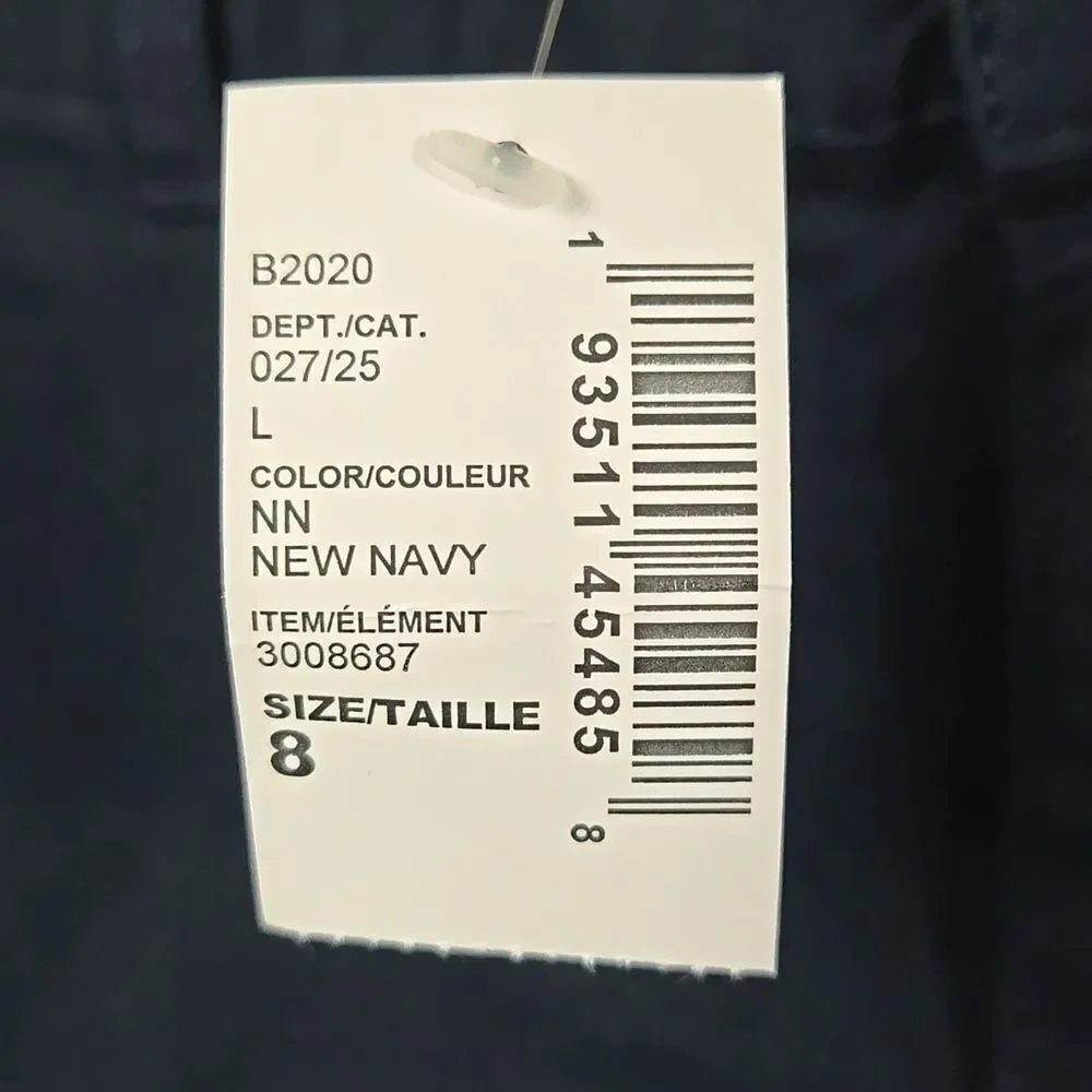 NWT The Children’s Place Boys Navy School Uniform Stretch Chino Shorts Classic 8